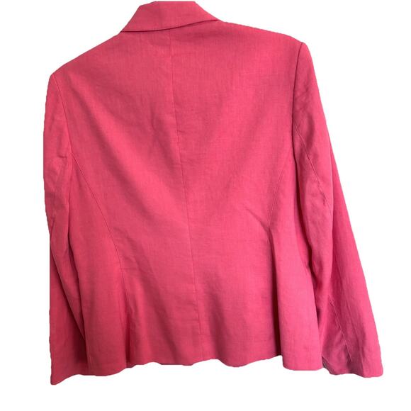 Talbots Blazer 8P Linen Blend Stretch Melon Light Academia Corpcore Classic core - Picture 5 of 6